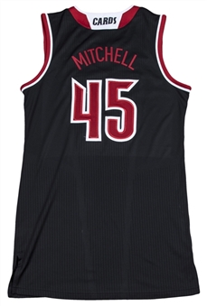2017 Donovan Mitchell Game Used Louisville Cardinals Black Jersey Photo Matched To 2/13/2017 Game (Resolution Photomatching)